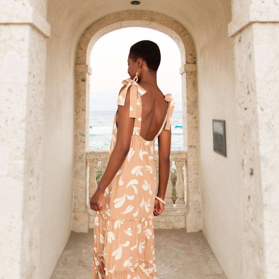 MEISÏE | VESTIDO COM PADRÃO MAXI