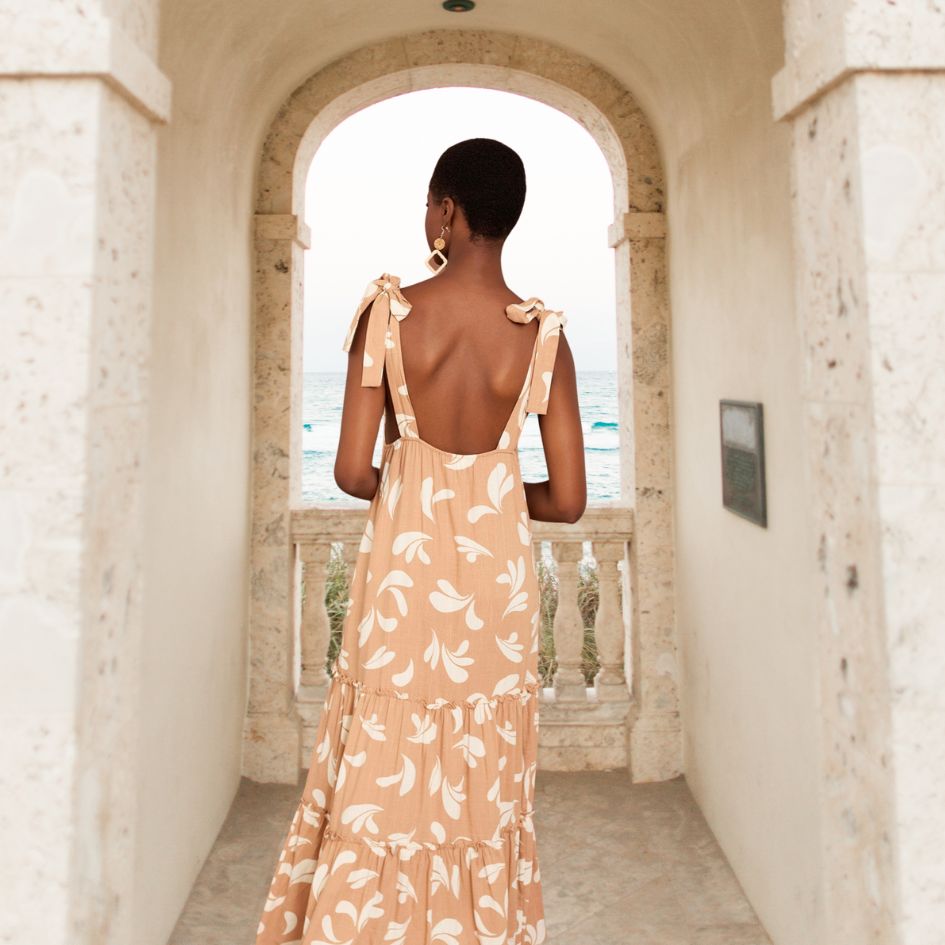 MEISÏE | VESTIDO COM PADRÃO MAXI