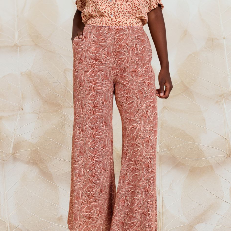 MEISÏE | CALÇAS PANTALONAS PADRÃO FLORAL
