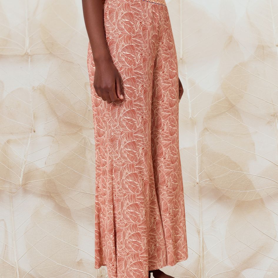 MEISÏE | CALÇAS PANTALONAS PADRÃO FLORAL