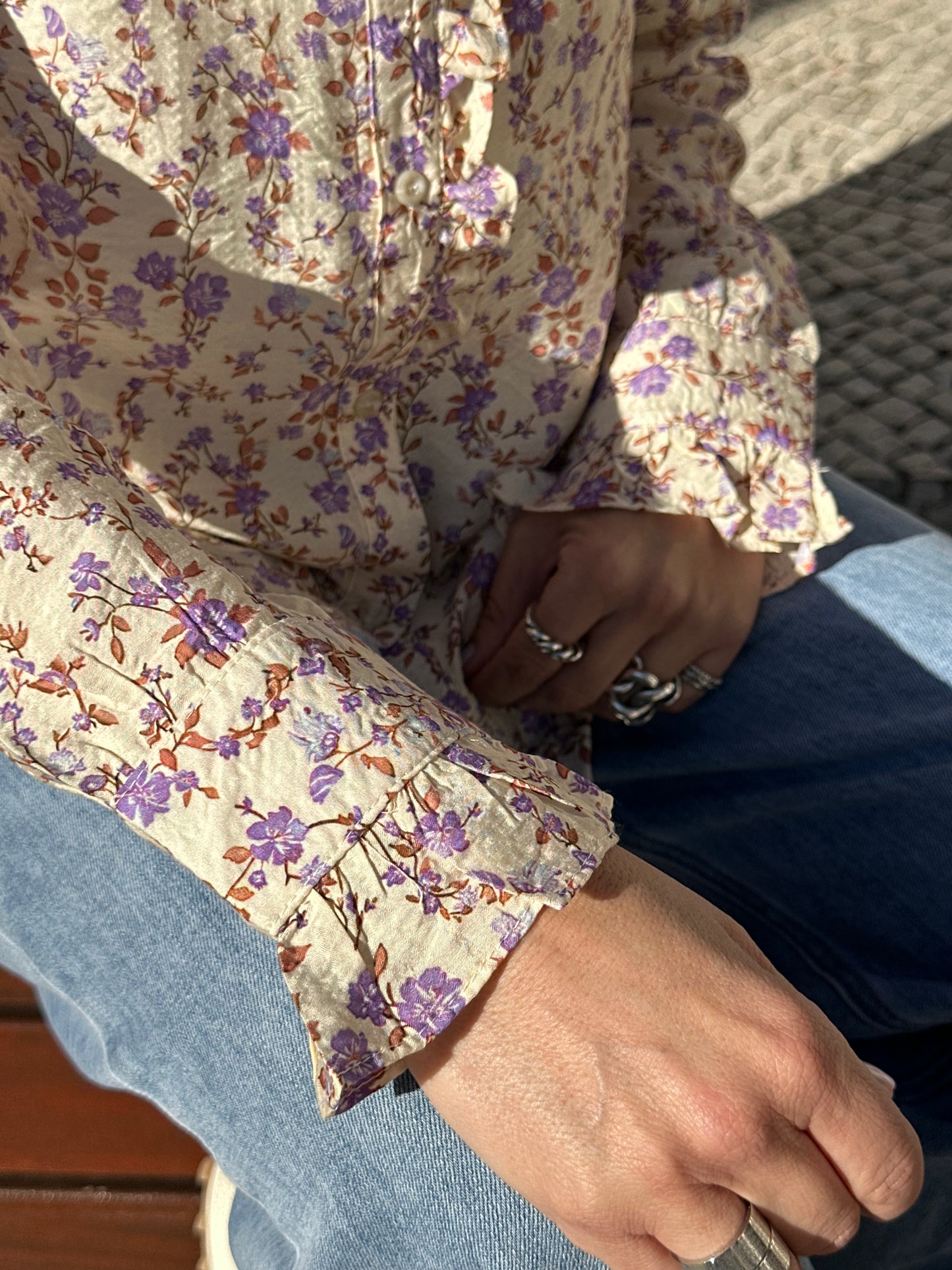 CAMISA FLORAL ROXA