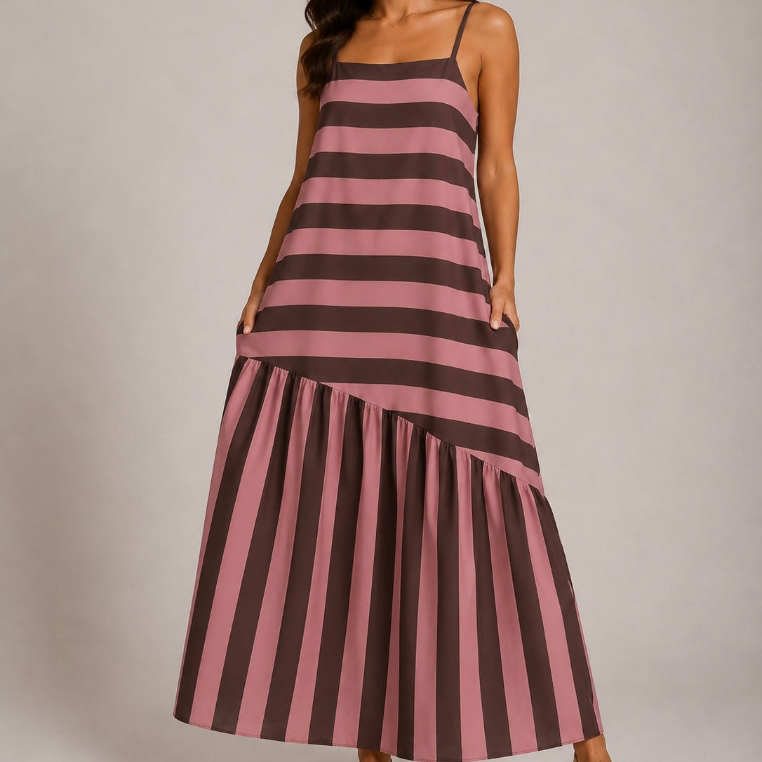 VESTIDO LISTRADO DUPLO
