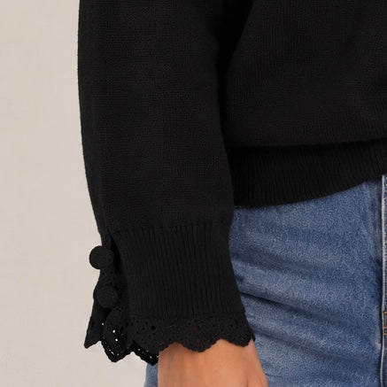 CAMISOLA DE MALHA COM RENDA