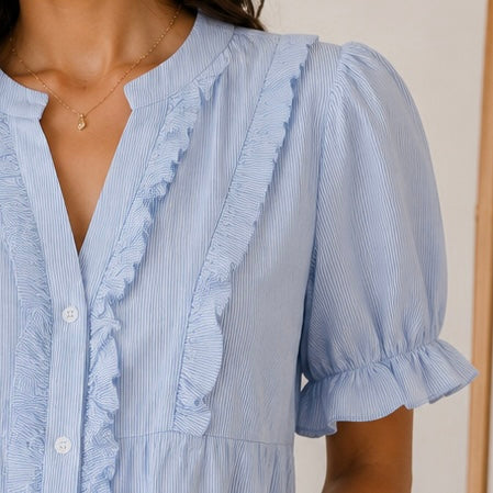 CAMISA ÀS RISQUINHAS COM FOLHOS