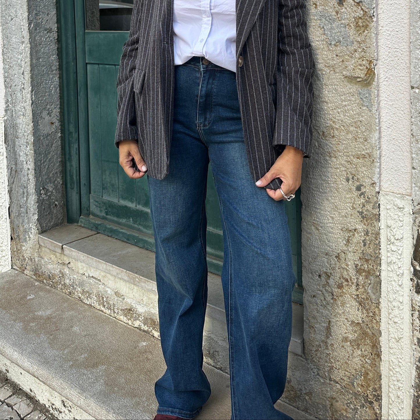 CALÇAS DE GANGA RETAS