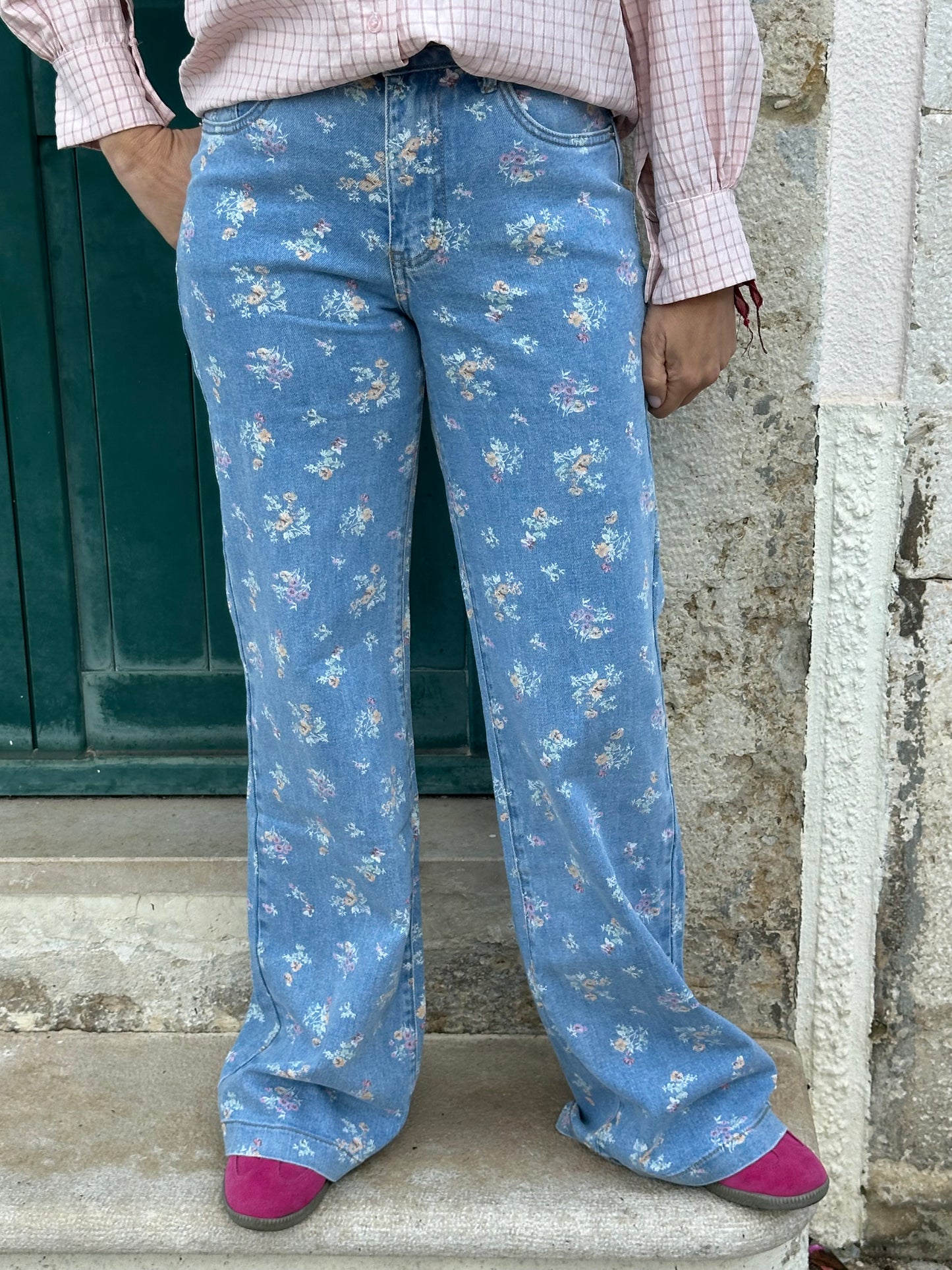 CALÇAS DE GANGA FLORAL