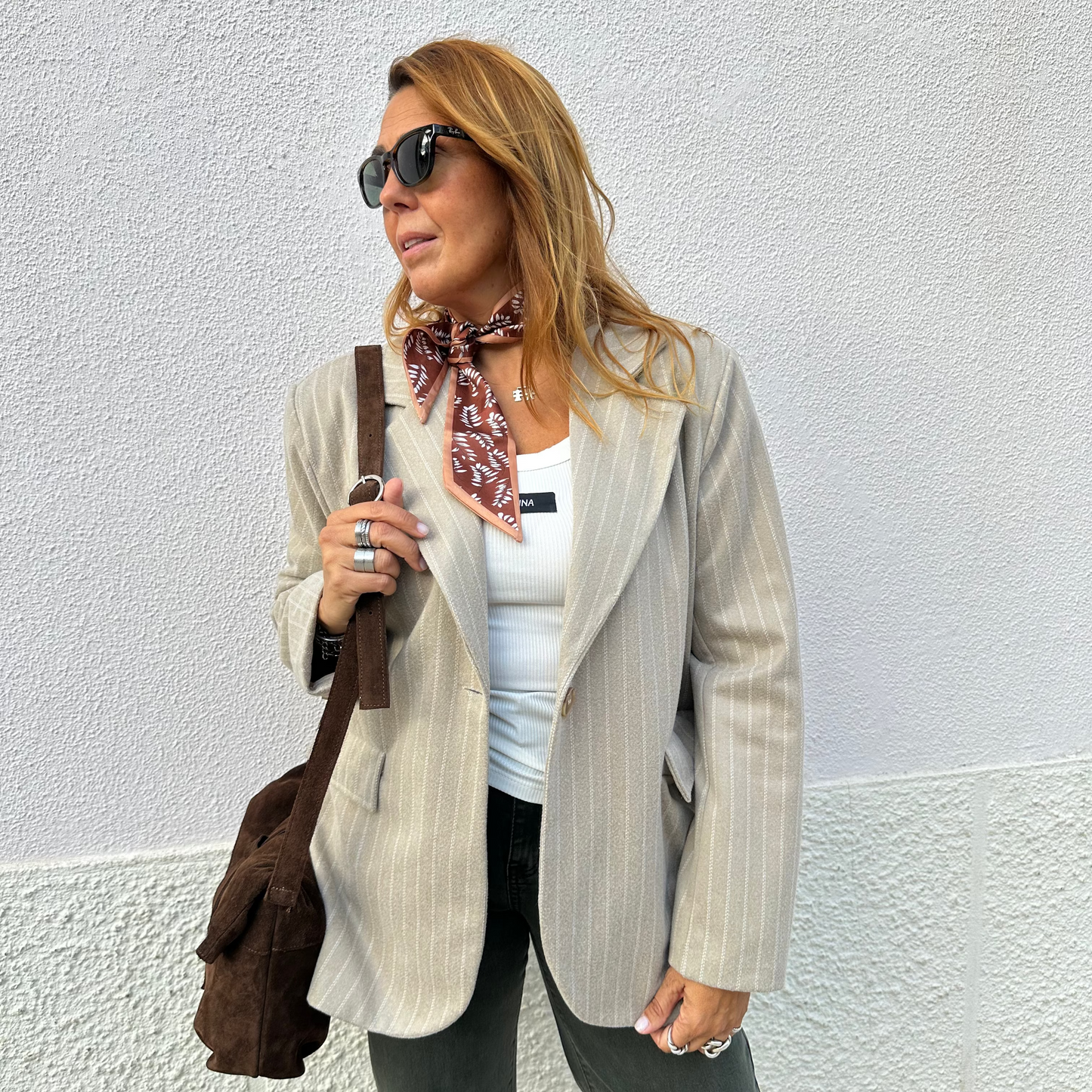 BLAZER ESTRUTURADO DE FAZENDA COM RISCAS