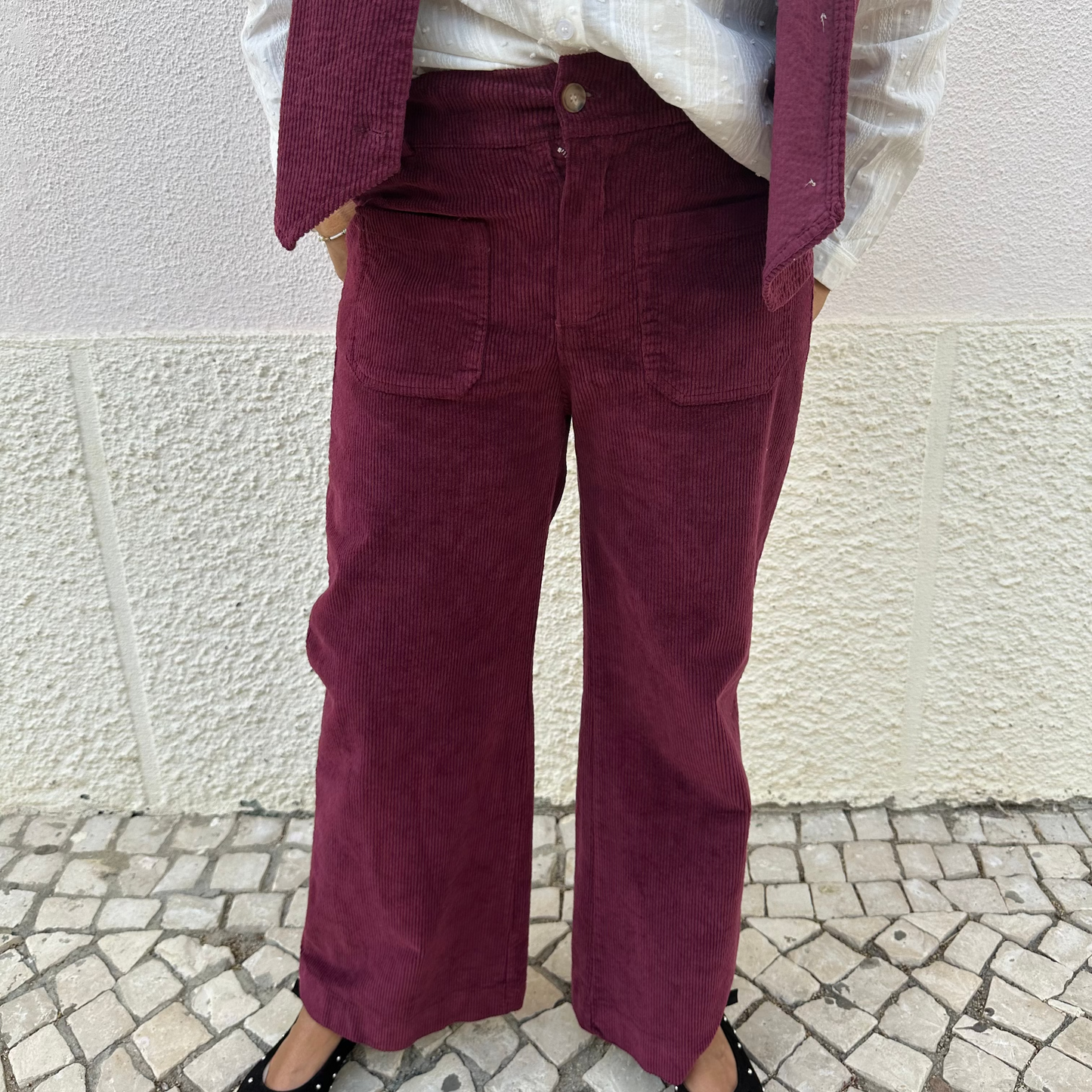 CALÇAS DE BOMBAZINE