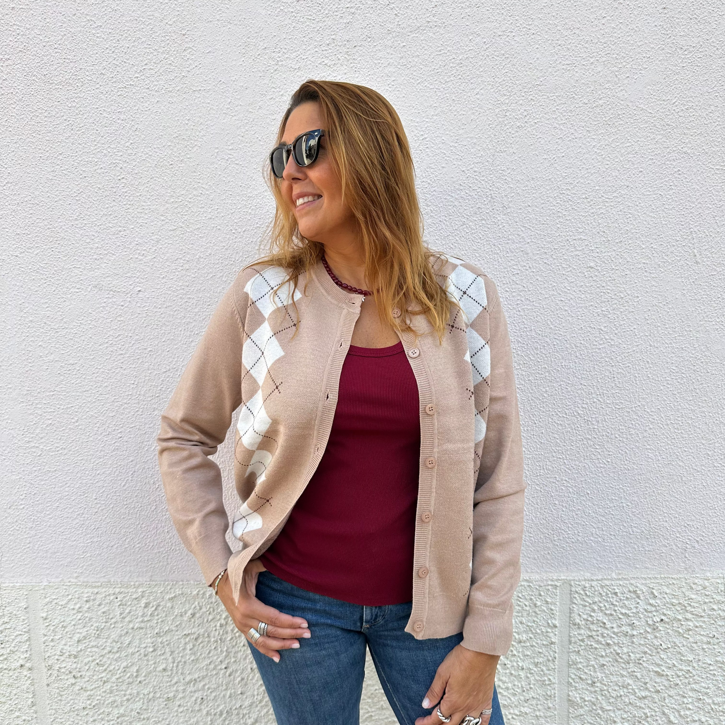 CASACOS DE MALHA COM LOSANGOS