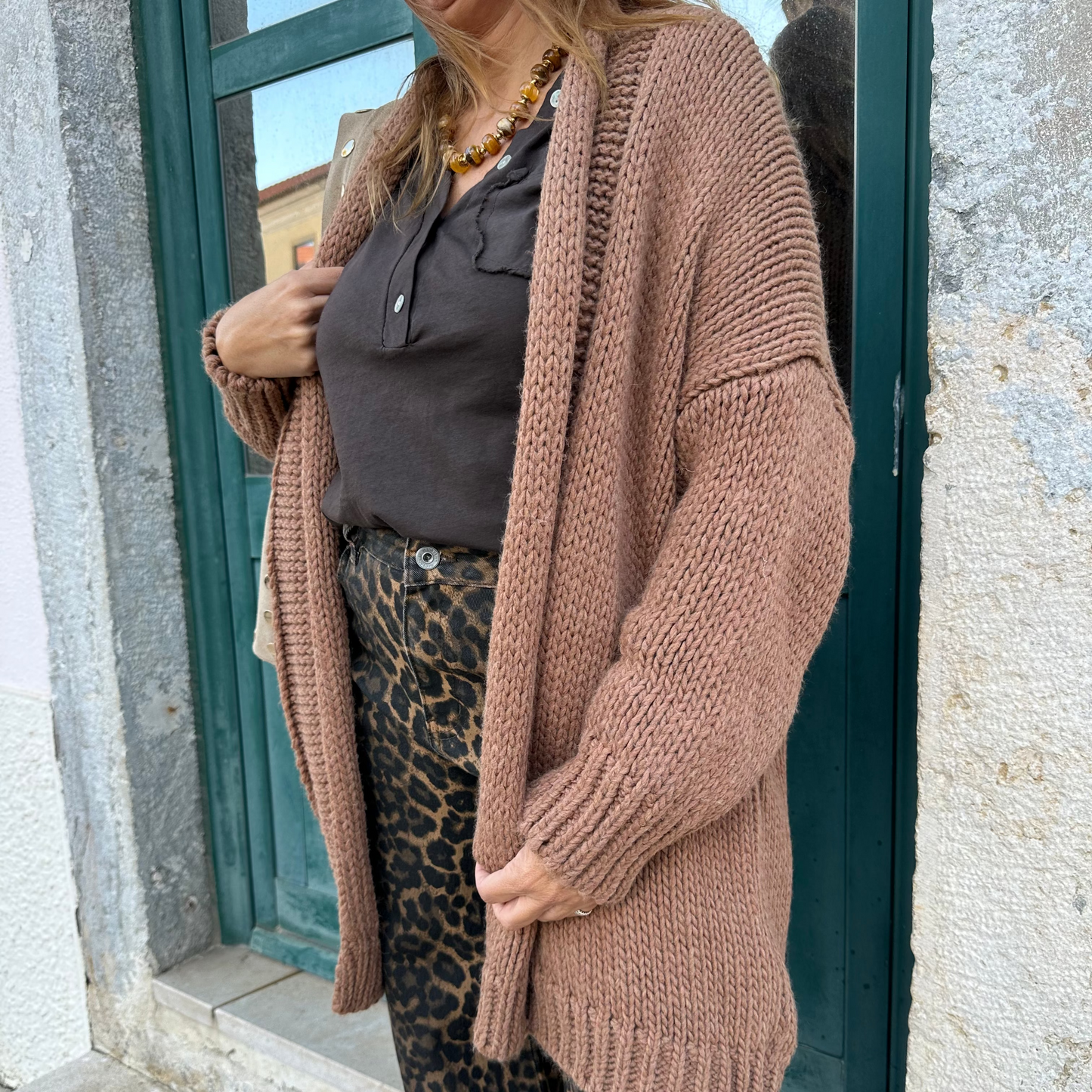 CASACO COMPRIDO DE MALHA