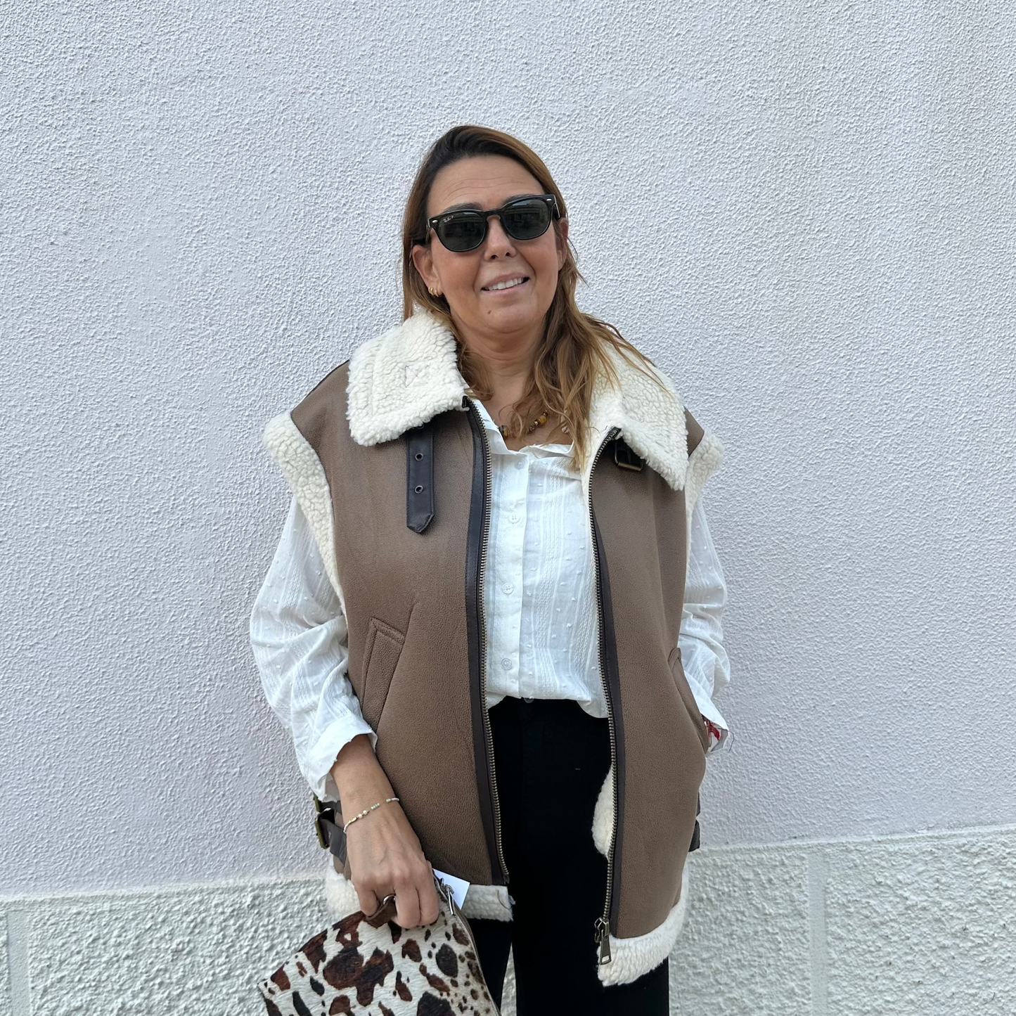 COLETE DE PELE COM PÊLO