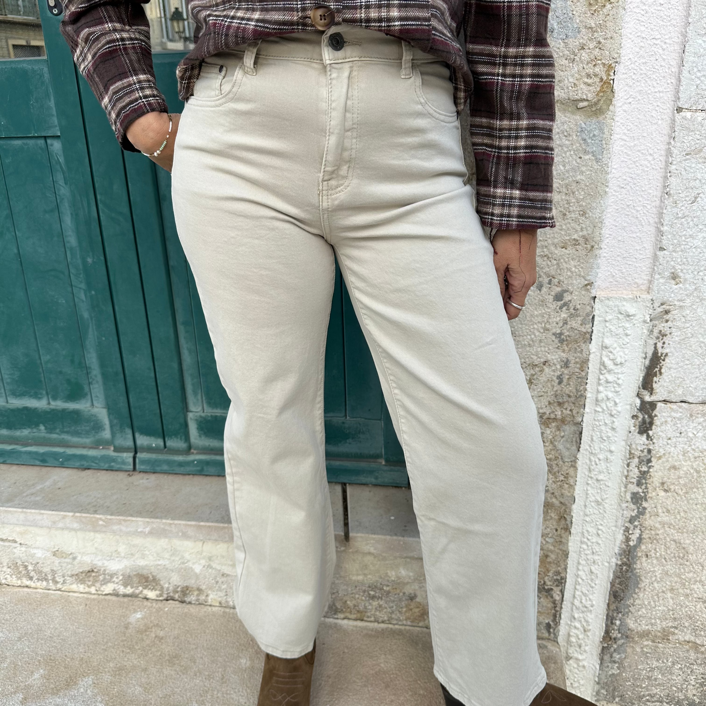 CALÇAS DE GANGA RETAS