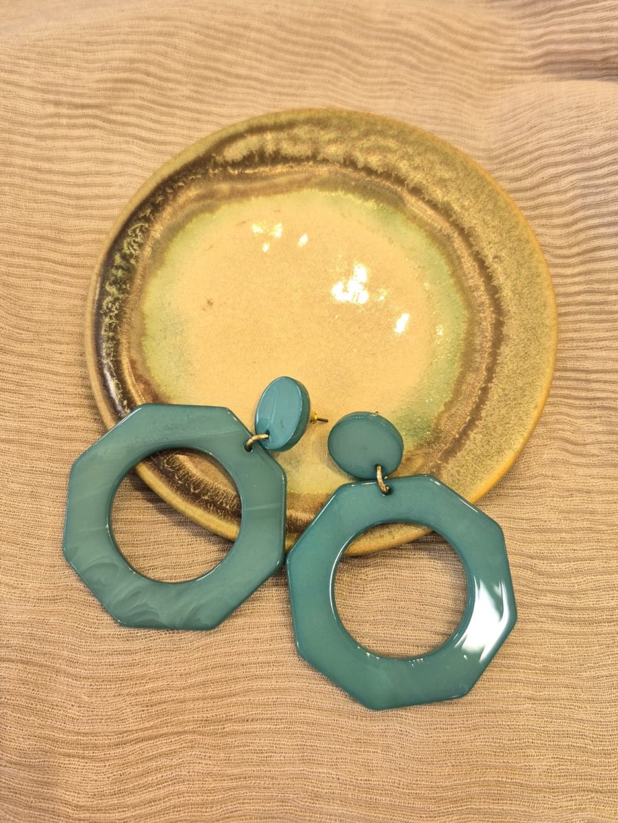 BRINCO DE ARGOLA GEOMÉTRICA - Pé Calçado