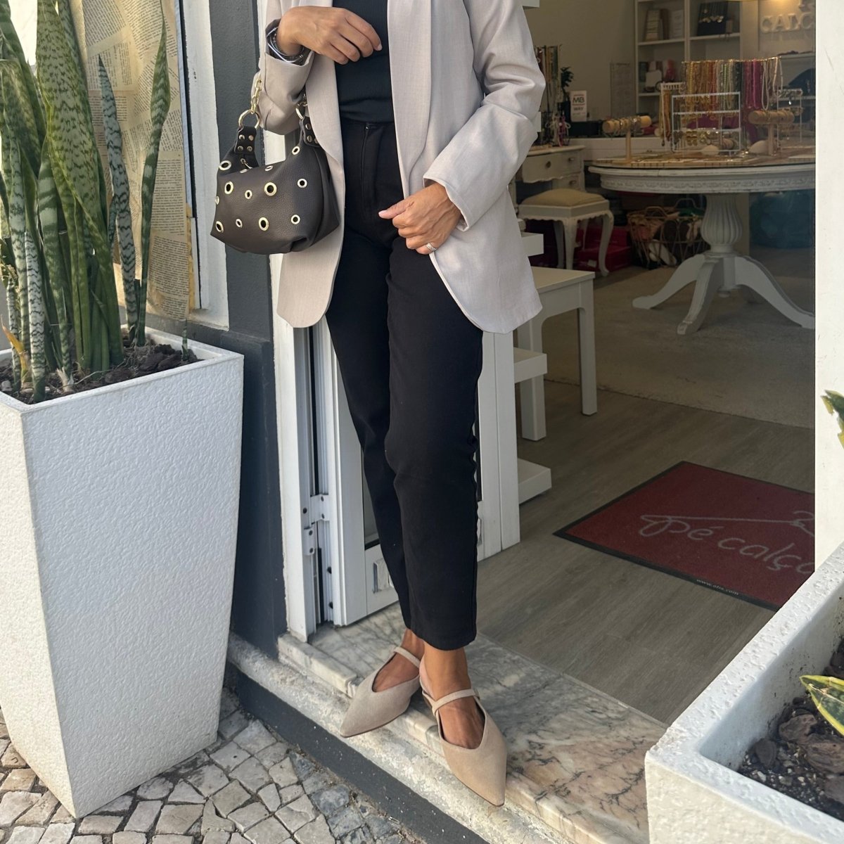 CALÇAS MOM FIT - Pé Calçado