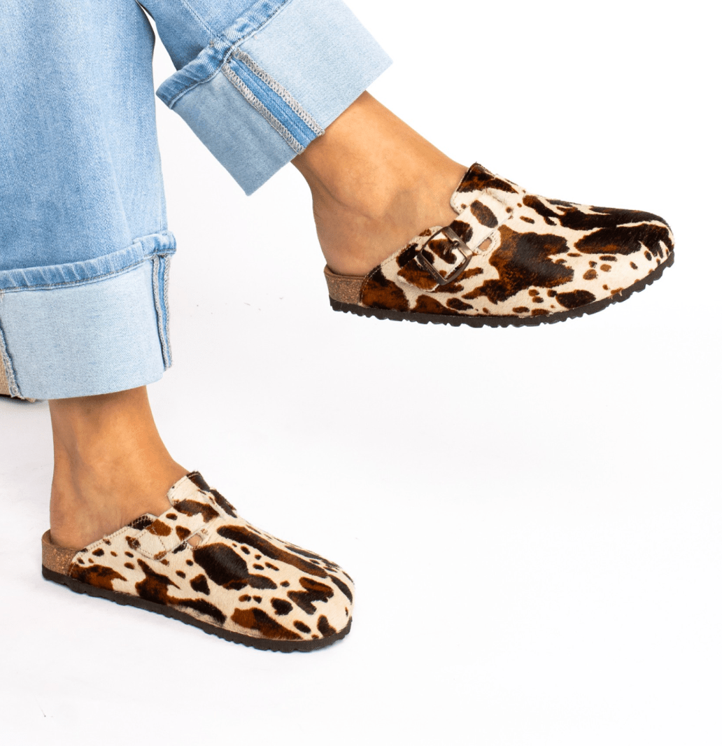 T902 - PL - CLOGS DE PÊLO ANIMAL PRINT - Pé Calçado