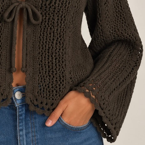 CASAQUINHO DE CROCHE PERGURADA