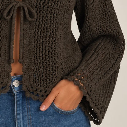 CASAQUINHO DE CROCHE PERGURADA