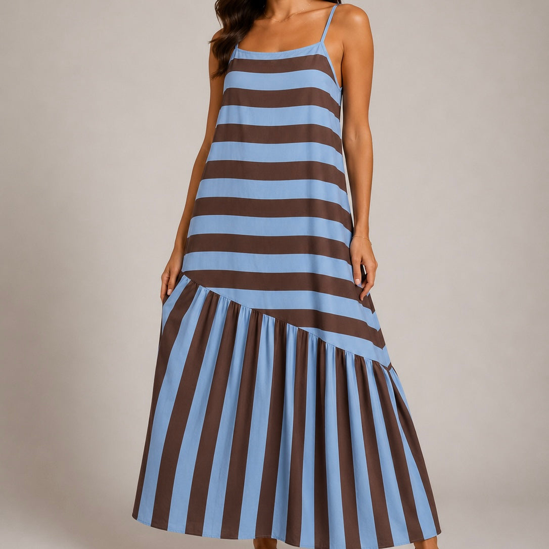 VESTIDO LISTRADO DUPLO