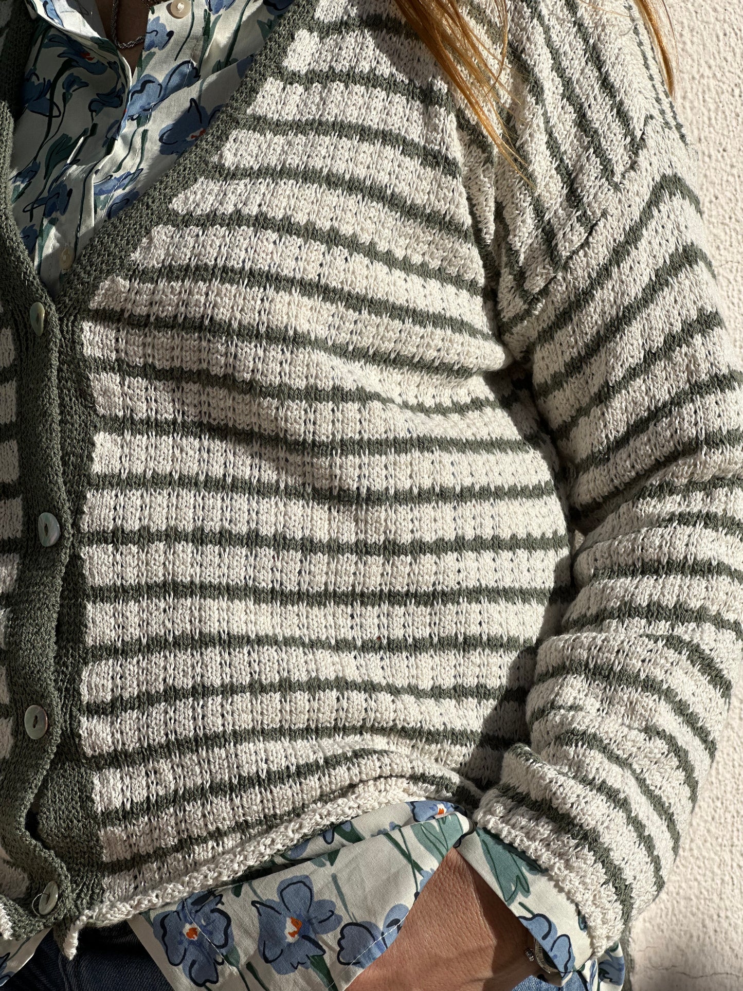 CARDIGAN DE LINHA DE ALGODÃO