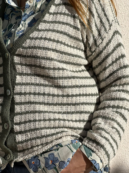 CARDIGAN DE LINHA DE ALGODÃO