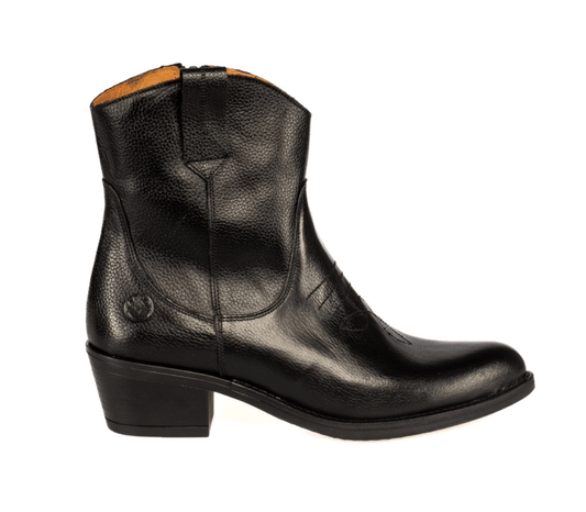 1255 - F - BOTIM TEXANO EM PELE - Pé Calçado