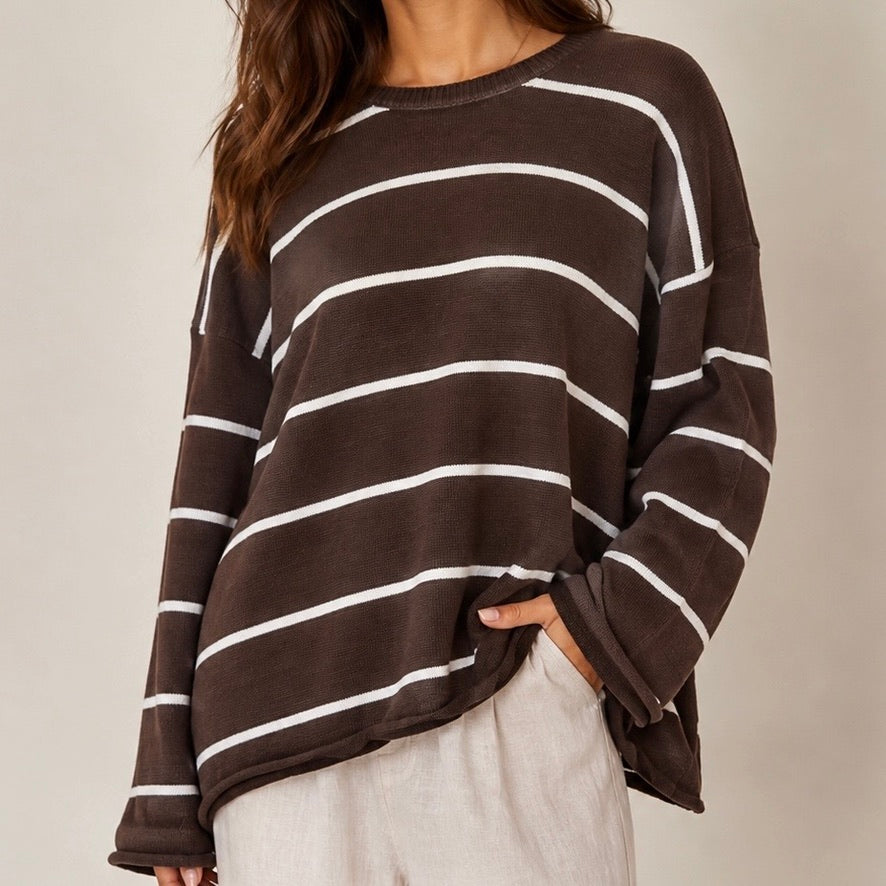 CAMISOLA DE MALHAS COM RISCAS