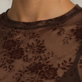 CAMISOLA TRANSPARENTE COM VELUDO