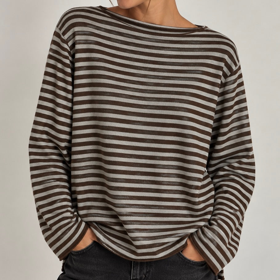 CAMISOLA DE MALHA ÀS RISQUINHAS