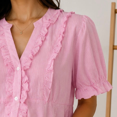 CAMISA ÀS RISQUINHAS COM FOLHOS