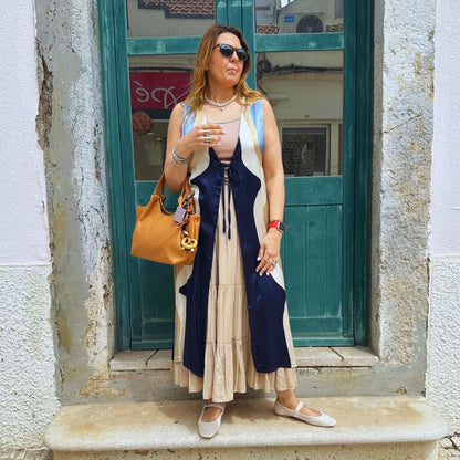 MALA DE OMBRO CAMEL EM PELE