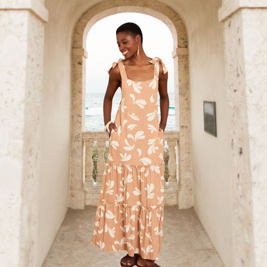 MEISÏE | VESTIDO COM PADRÃO MAXI