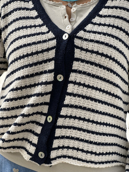 CARDIGAN DE LINHA DE ALGODÃO