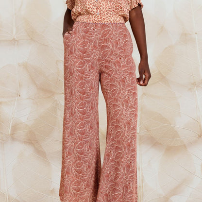 MEISÏE | CALÇAS PANTALONAS PADRÃO FLORAL