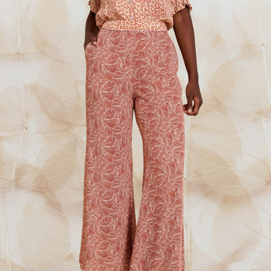 MEISÏE | CALÇAS PANTALONAS PADRÃO FLORAL