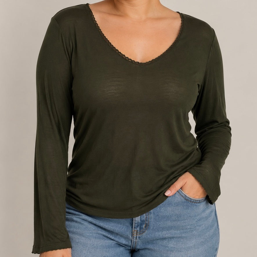 CAMISOLA BÁSICA MANGA COMPRIDA