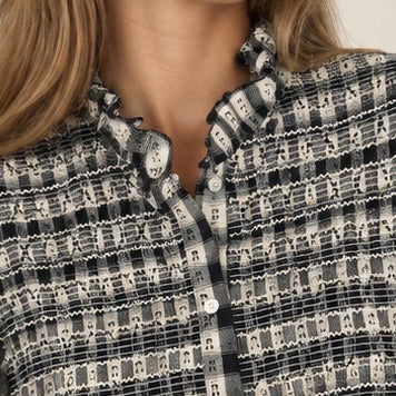 CAMISA XADREZ AZUL E BEGE