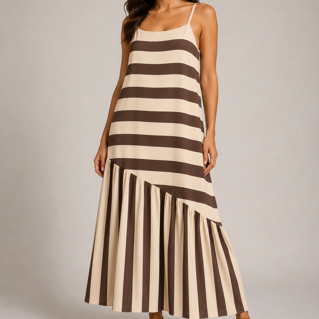 VESTIDO LISTRADO DUPLO