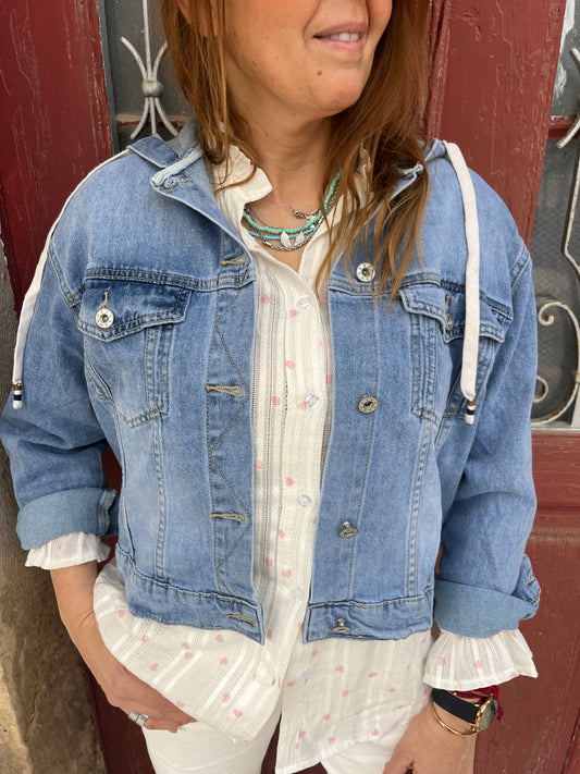 CASACO DE GANGA COM CAPUZ