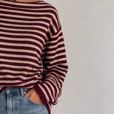 CAMISOLA DE MALHA ÀS RISQUINHAS