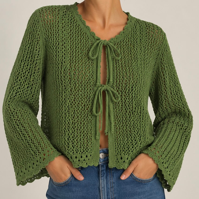 CASAQUINHO DE CROCHE PERGURADA