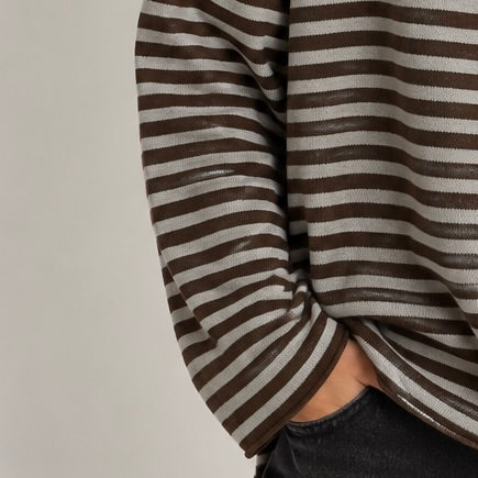 CAMISOLA DE MALHA ÀS RISQUINHAS