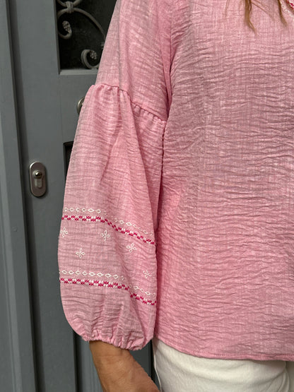 CAMISA COM MANGA BALÃO