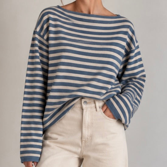CAMISOLA DE MALHA ÀS RISQUINHAS