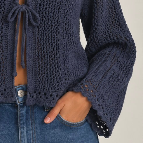 CASAQUINHO DE CROCHE PERGURADA