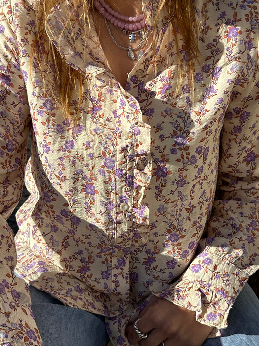 CAMISA FLORAL ROXA