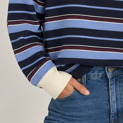 CAMISOLA DE RISCAS COM GOLA