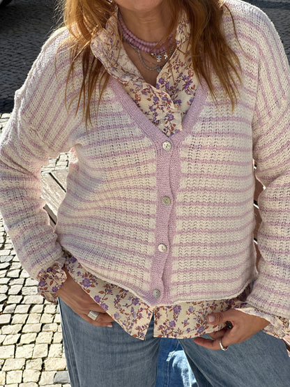 CARDIGAN DE LINHA DE ALGODÃO