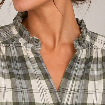 CAMISA XADREZ BORDADA