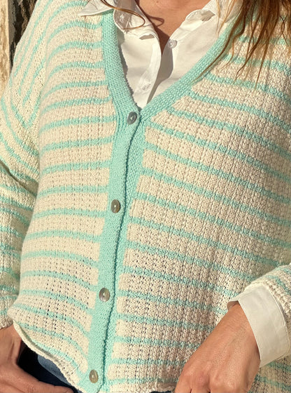 CARDIGAN DE LINHA DE ALGODÃO