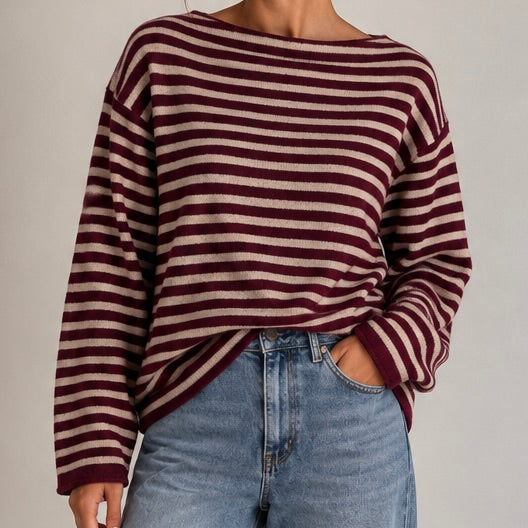 CAMISOLA DE MALHA ÀS RISQUINHAS